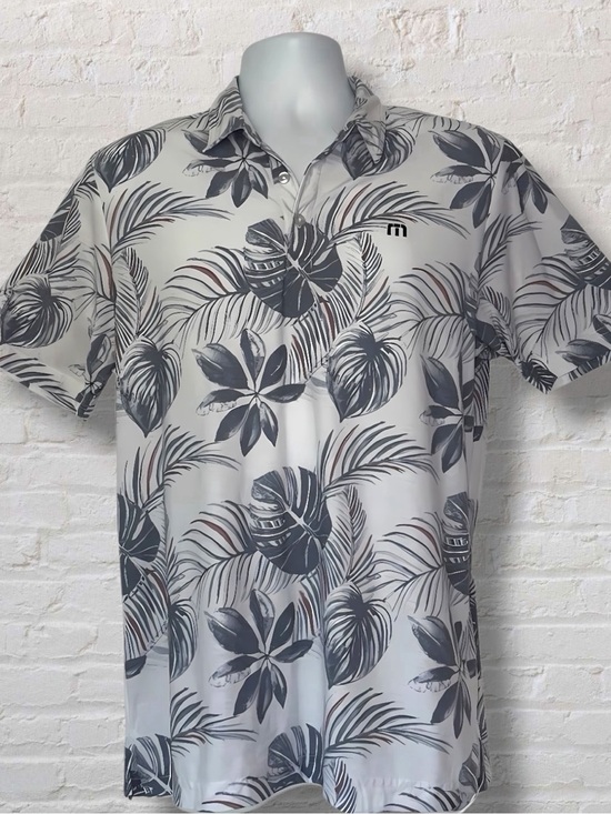 Travis Mathew Other - TravisMathew Men’s Golf Shirt Medium – Tropical Floral Print Performance Polo